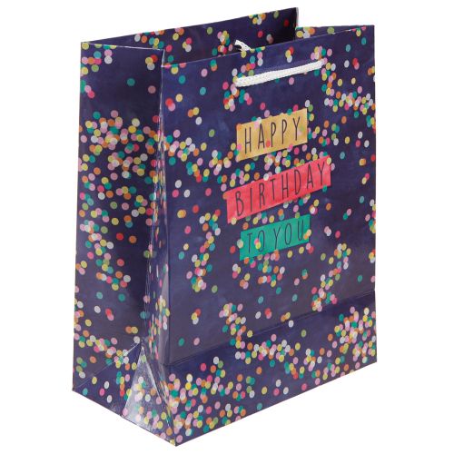 položky Darčeková taška narodeninový papier „Happy Birthday“ 18×10×23cm 2ks
