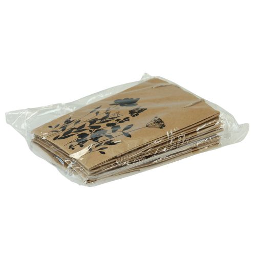 položky Darčekové tašky s rúčkami papierové prírodné čierne 12×15cm 6 ks