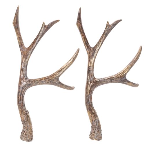 Umelé ozdobné parohy, rustikálne vianočné ozdoby, 29 cm, 2 kusy