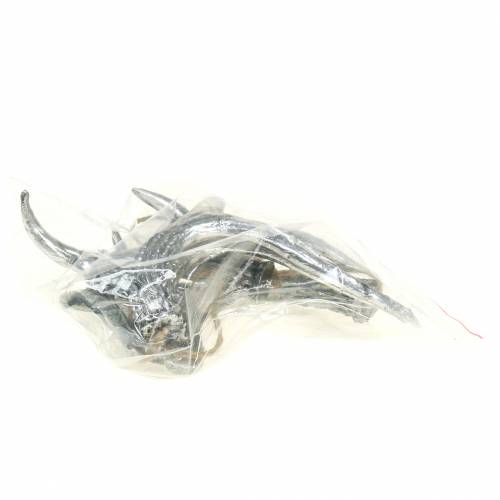 Floristik24 Deko vešiak paroh strieborný starožitný 12cm x 11cm 4ks