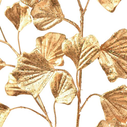položky Gingko konárik dekoračná umelá rastlina bronzové trblietky 84cm