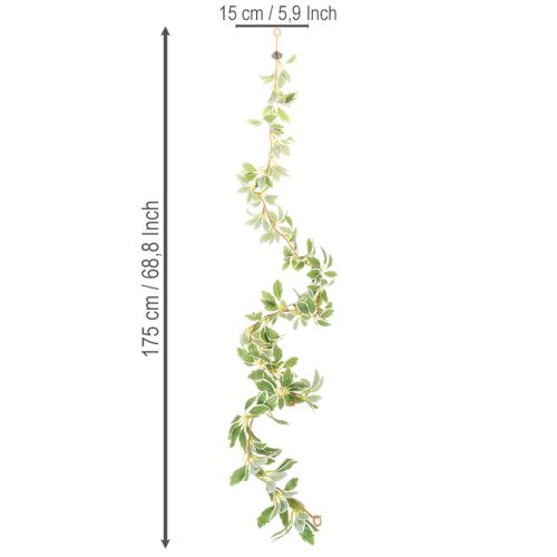 Umelá girlanda s panašovanými listami, 175 cm | Floristik24.sk