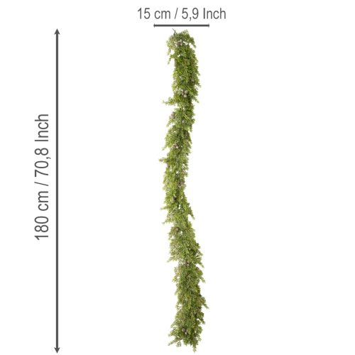 Girlanda z umelého cyprusu s kužeľmi, 180 cm, na stôl a dvere | Floristik24.sk