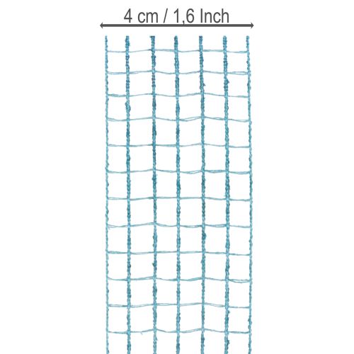 Dekoratívna stuha, mriežkovaná stuha, šírka 4,5 cm, modrá, na tvorivé projekty, 10 m | Floristik24.sk