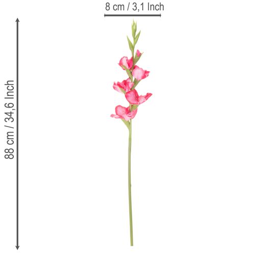 Umelá gladioláza s ozdobnými kvetmi, 88 cm | Floristik24.sk
