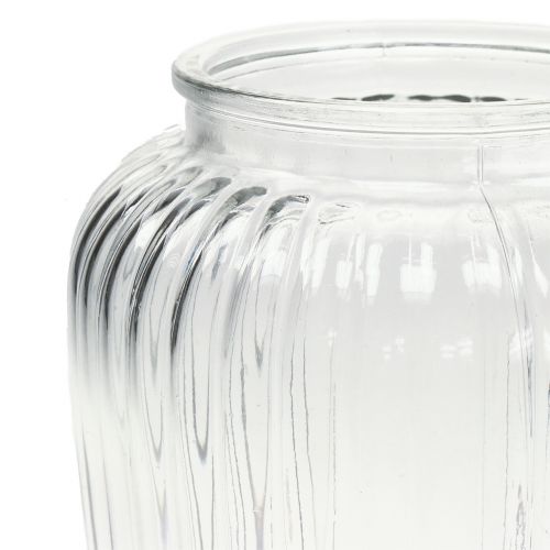 položky Váza z vrúbkovaného skla Ø15cm V19,5cm