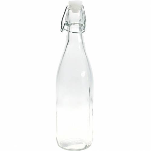 Floristik24 Dekoratívna fľaša, flip-top fľaša, sklenená váza na plnenie, svietnik