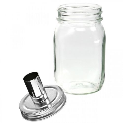 položky Dekoračné sklo so svietnikom sviečková dekorácia Ø8cm V17,5cm 4 kusy