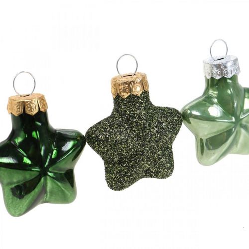 položky Mini dekorácia na vianočný stromček mix zelené sklo vianočná dekorácia triedená 4cm 12ks