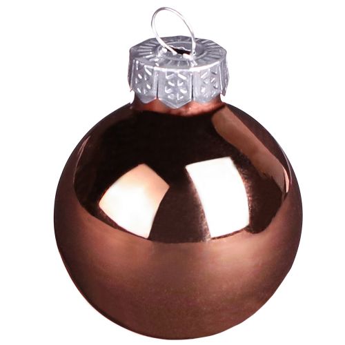 položky Sklenené gule stromček Vianočná strieborná marhuľa Ø4cm 24 ks