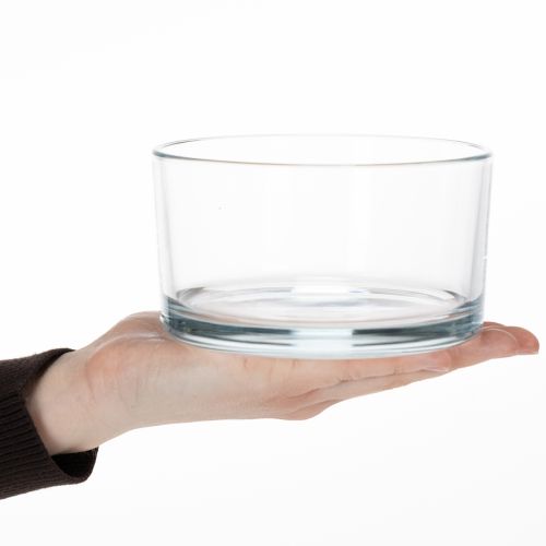 položky Miska z číreho skla, malá miska na všestranné sklenené dekorácie, kvety, sukulenty a sviečky, 13 cm