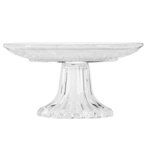 položky Sklenený tanier na nohy Miska z plochého skla s čírym vzorom Ø15cm