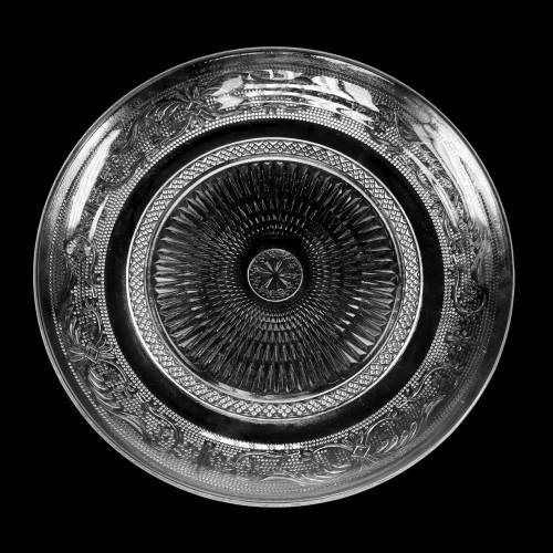 položky Sklenený tanier starožitný Ø25,5cm V2cm 6ks