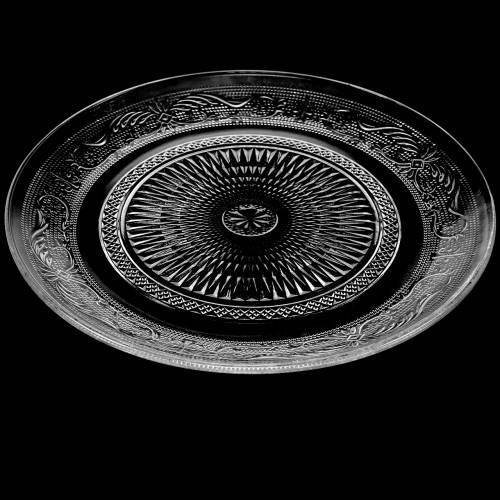 položky Sklenený tanier starožitný Ø25,5cm V2cm 6ks