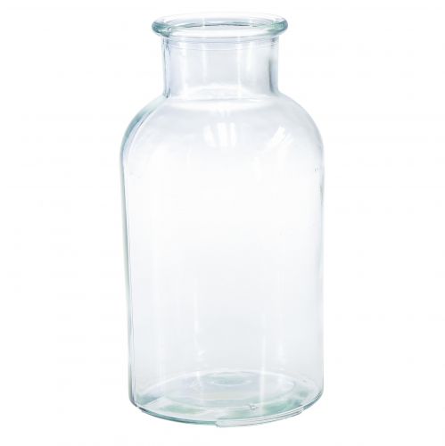 Sklenená váza lekárenská fľaša retro ozdobná fľaša Ø10cm V20cm