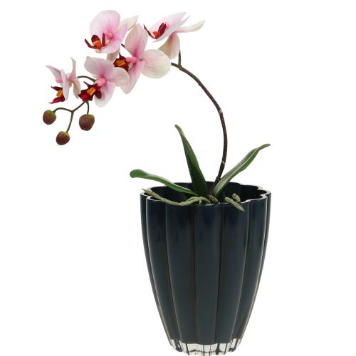 položky Sklenená váza &quot;Bloom&quot; tmavomodrá Ø14cm V17cm