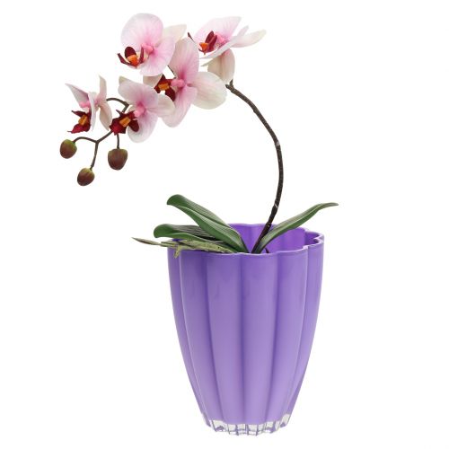 položky Sklenená váza &quot;Bloom&quot; lila Ø14cm V17cm