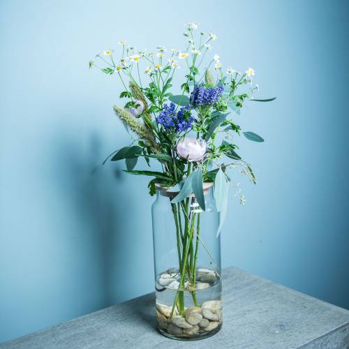 položky Dekoračná váza s otvormi Sklenená váza s perforovaným vrchnákom Moderná kvetinová dekorácia