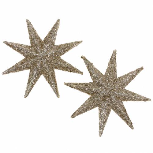 Deco star trblietavé šampanské 10cm 12ks