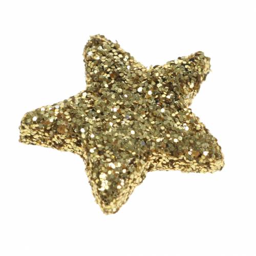 položky Hviezdičky trblietavé zlaté 1,5cm 144ks