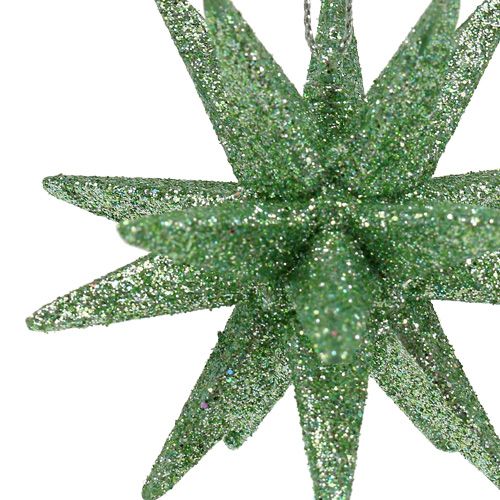 položky Trblietavé hviezdičky mätovo zelené 7,5cm 8ks