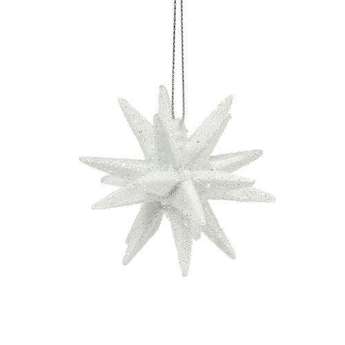 Floristik24 Trblietavé hviezdičky biele 7,5cm 8ks