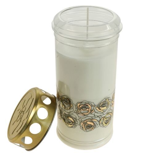 položky Náhrobné sviečky biele ruže smútočné svetlo pamätné svetlo Ø7cm V18cm 90h 2ks