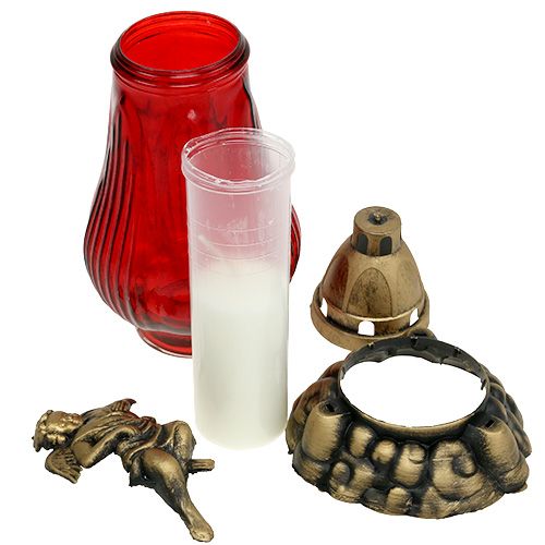 Floristik24 Náhrobné svetlé sklo Ø14cm V28cm 4ks