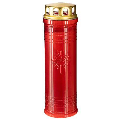 Červené náhrobné svetlá Ø7,5 cm V24,5 cm 1 kus