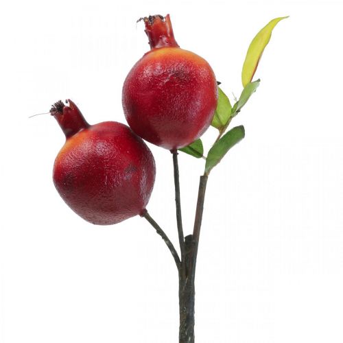 Floristik24 Ozdobná vetvička ozdoba granátové jablko, ozdobné ovocie, ozdobné granátové jablko 39cm