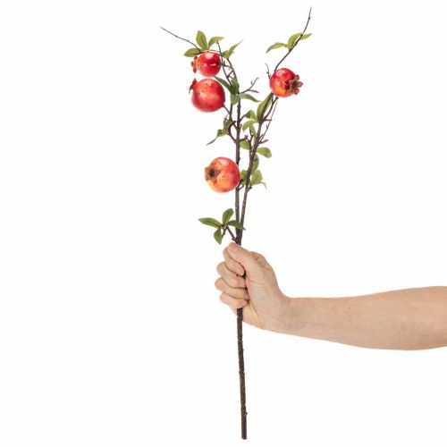 Umelá vetvička granátového jablka ako ovocná vetvička na dekoráciu stola, 68 cm | Floristik24.sk