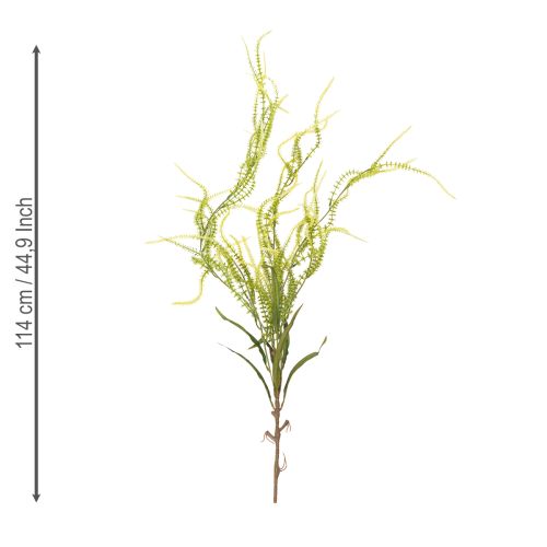 položky Umelá rastlina so zelenými štetinami prosa pre elegantné závesné dekorácie, štýlové doplnky do miestnosti, 114 cm