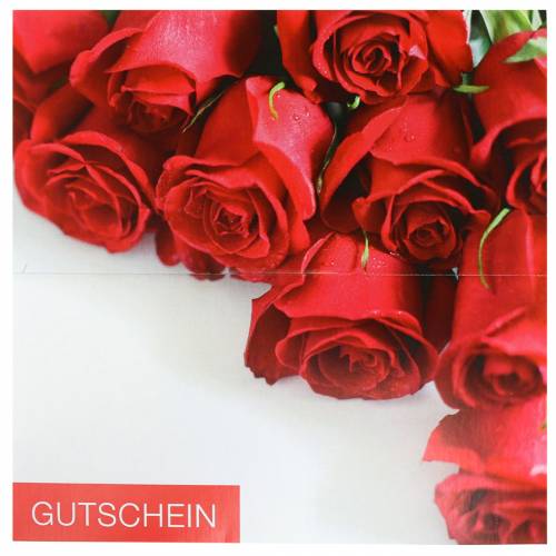 Floristik24 Poukážková karta červené ruže + obálka 1ks