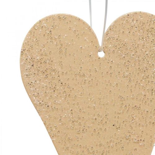 položky Závesné deko srdiečka na zavesenie oranžové/žlté 10cm 6ks