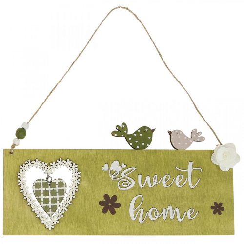 položky Dekorácia na okno, závesná dekorácia, drevená ceduľa Sweet Home, 25 cm, 2 kusy