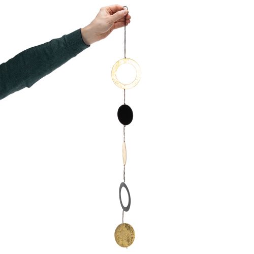 položky Závesná dekorácia okien v tvare kruhov a diskov, moderná pre akýkoľvek dizajn miestnosti, 80 cm