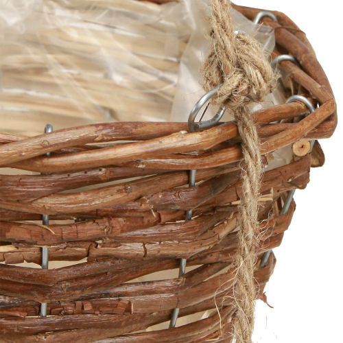položky Závesný košík na kvety 2 košíky drevo prírodné Ø20cm/26cm