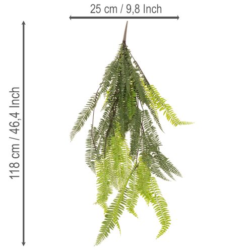 Umelá papraď, ozdobná vetvička papradia na prilepenie a zavesenie, 118 cm | Floristik24.sk