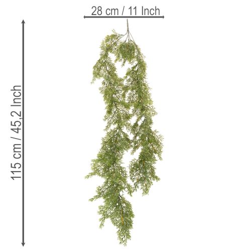 Umelecká girlanda z ihličnatých vetvičiek na stôl a okno 115 cm | Floristik24.sk