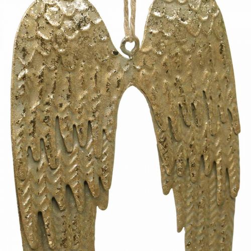 položky Anjelské krídlo Deco prívesok Vianočný zlatý 14,5×9cm 4ks