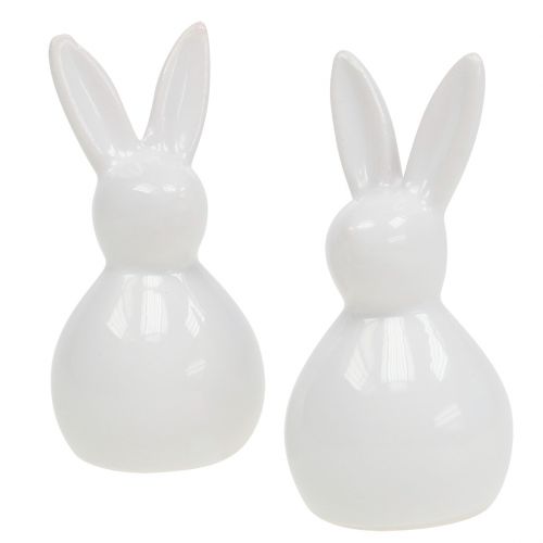 Králik keramický biely 7,5cm 6ks | Floristik24.sk