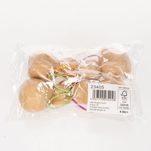 položky Drevená dekoračná figúrka králika s drôtenými ušami pre moderné veľkonočné dekorácie, 11 cm, 4 kusy