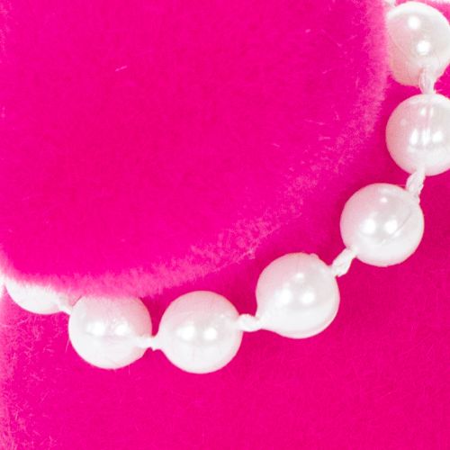 položky Dekoratívna figúrka veľkonočného zajačika s perlovým náhrdelníkom, ideálna do obývačky alebo spálne, 13 cm, 4 kusy