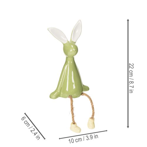 položky Keramická dekoratívna polička s veľkonočným zajačikom pre veselú atmosféru, 22 cm, 2 kusy