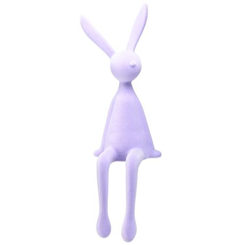 Floristik24 Okrajová stolička Králik Flocked Easter Bunny Sitting – 2nd Choice – Lilac 56cm