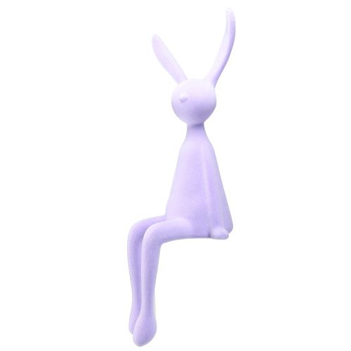 Floristik24 Okrajová stolička Králik Flocked Easter Bunny Sitting – 2nd Choice – Lilac 56cm