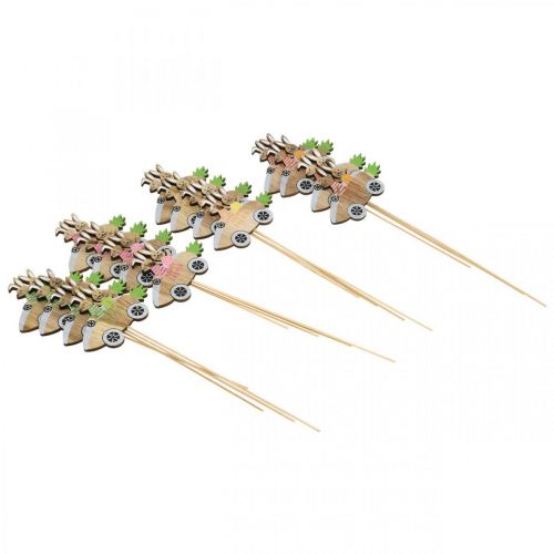 položky Ozdobný špuntový zajačik do auta drevená veľkonočná dekorácia mrkva 9×7,5cm 16 ks