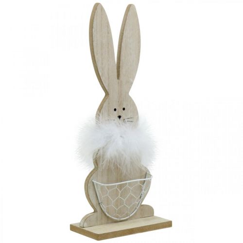 položky Zajačik s košíkom Veľkonočný zajačik drevená dekorácia Veľkonočná príroda V30cm
