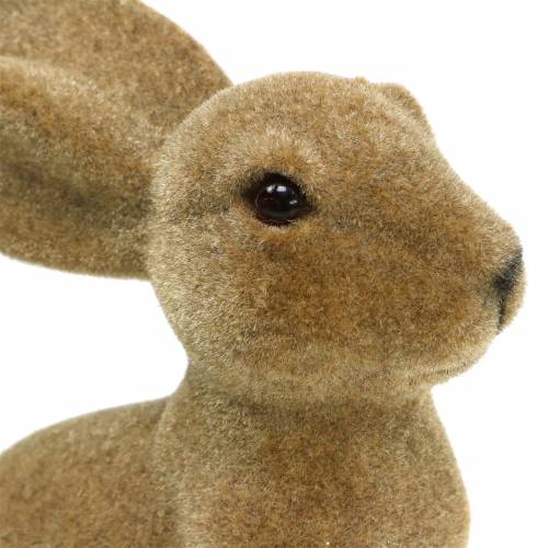položky Veľkonočná dekorácia zajačik sediaci vločkovaný hnedý V19cm 2ks