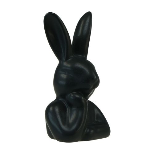 Floristik24 Králik premýšľajúci malý králik poprsie čierne 6×4×10,5cm